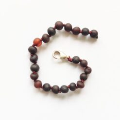 Baby-Armband Bernstein - Kirsche matt | 14 cm