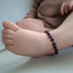 Baby armbandje barnsteen en amethist