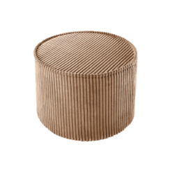 Wigiwama Poef Rond - Toffee Rib