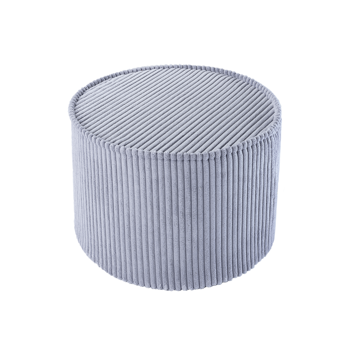 Wigiwama Poef Rond - Blueberry blue Rib