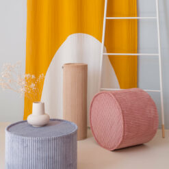 Alternative view of Wigiwama Pouf Rund - Blueberry Blue Rib