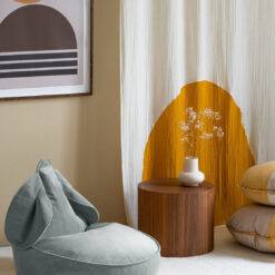 Alternative view of Wigiwama Sitzsack Kaninchen - Misty Green Velvet