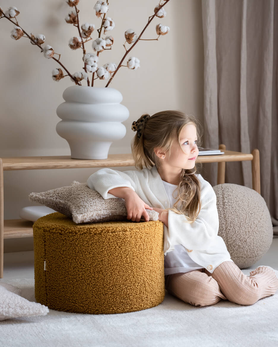 Wigiwama Pouf Rund - Ahorn Teddy – Bild 3