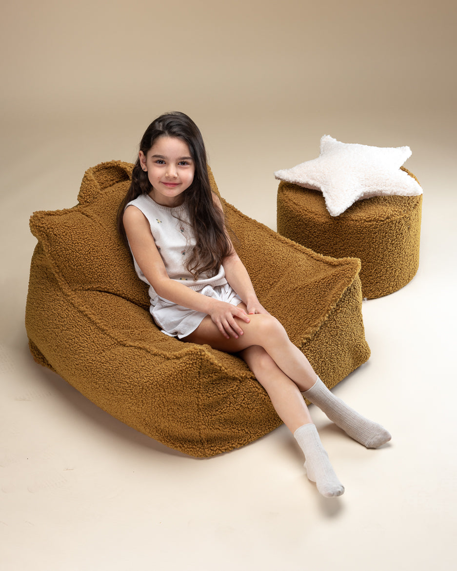 Wigiwama Pouf Rund - Ahorn Teddy – Bild 4
