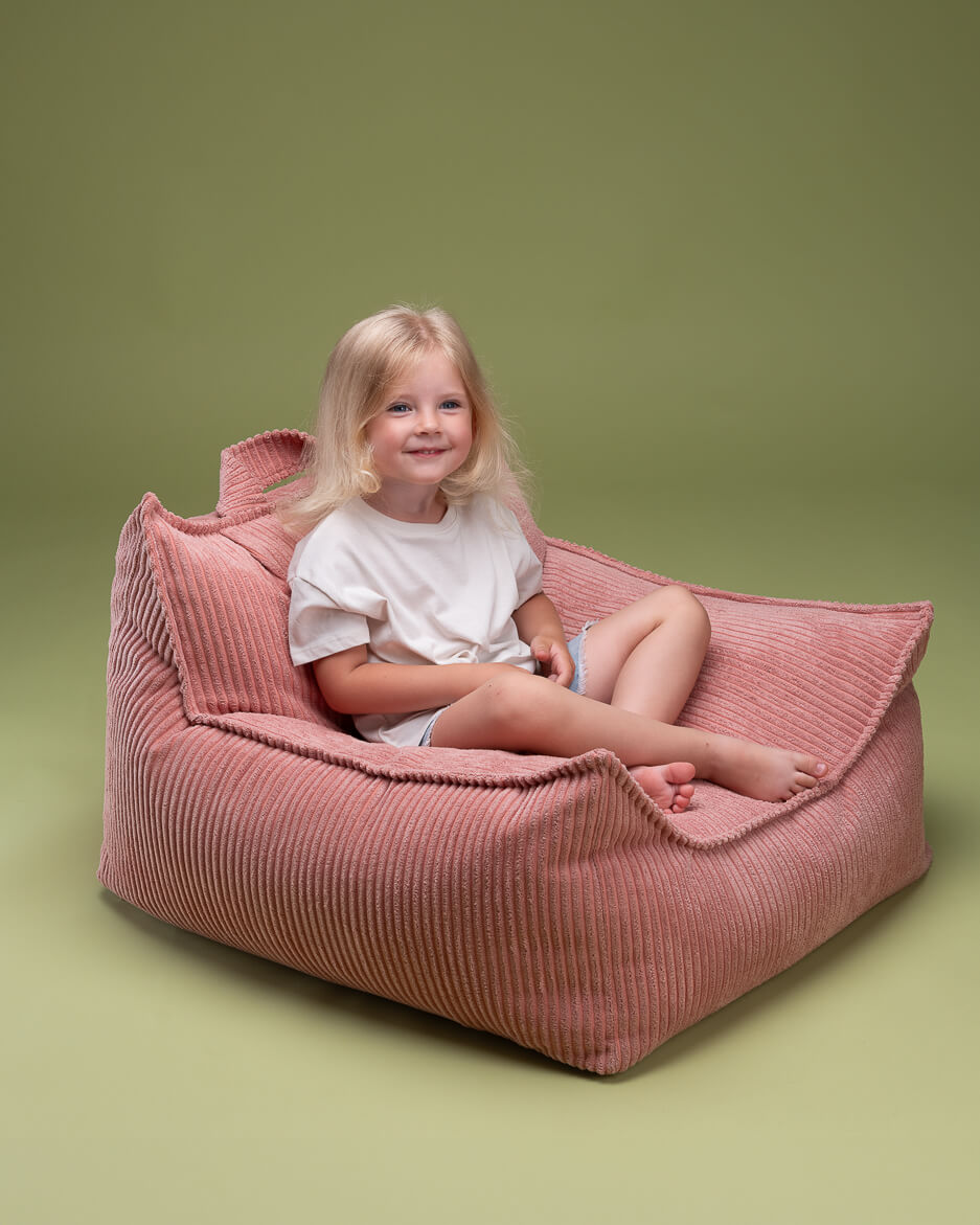 Wigiwama Sitzsack Stuhl - Pink Mousse Rib – Bild 4