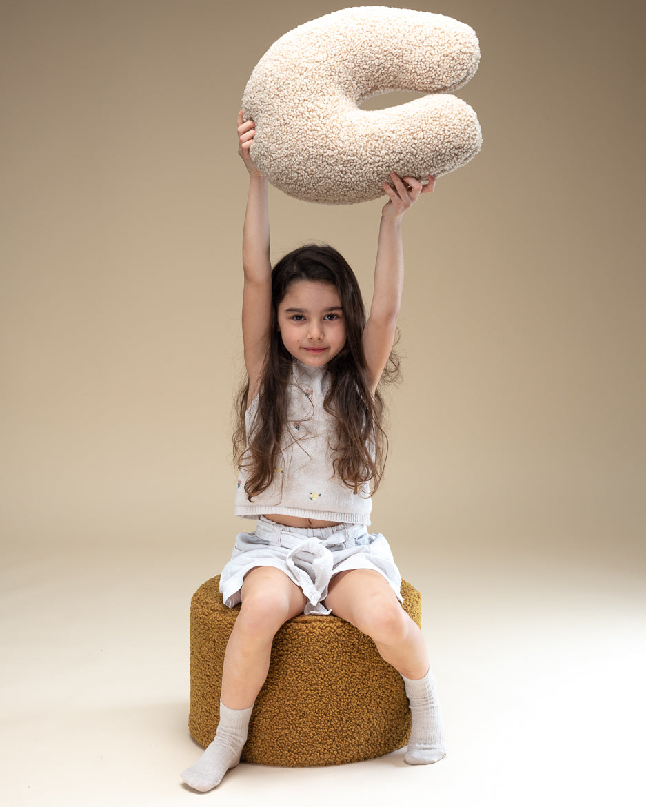Wigiwama Pouf Rund - Ahorn Teddy – Bild 5