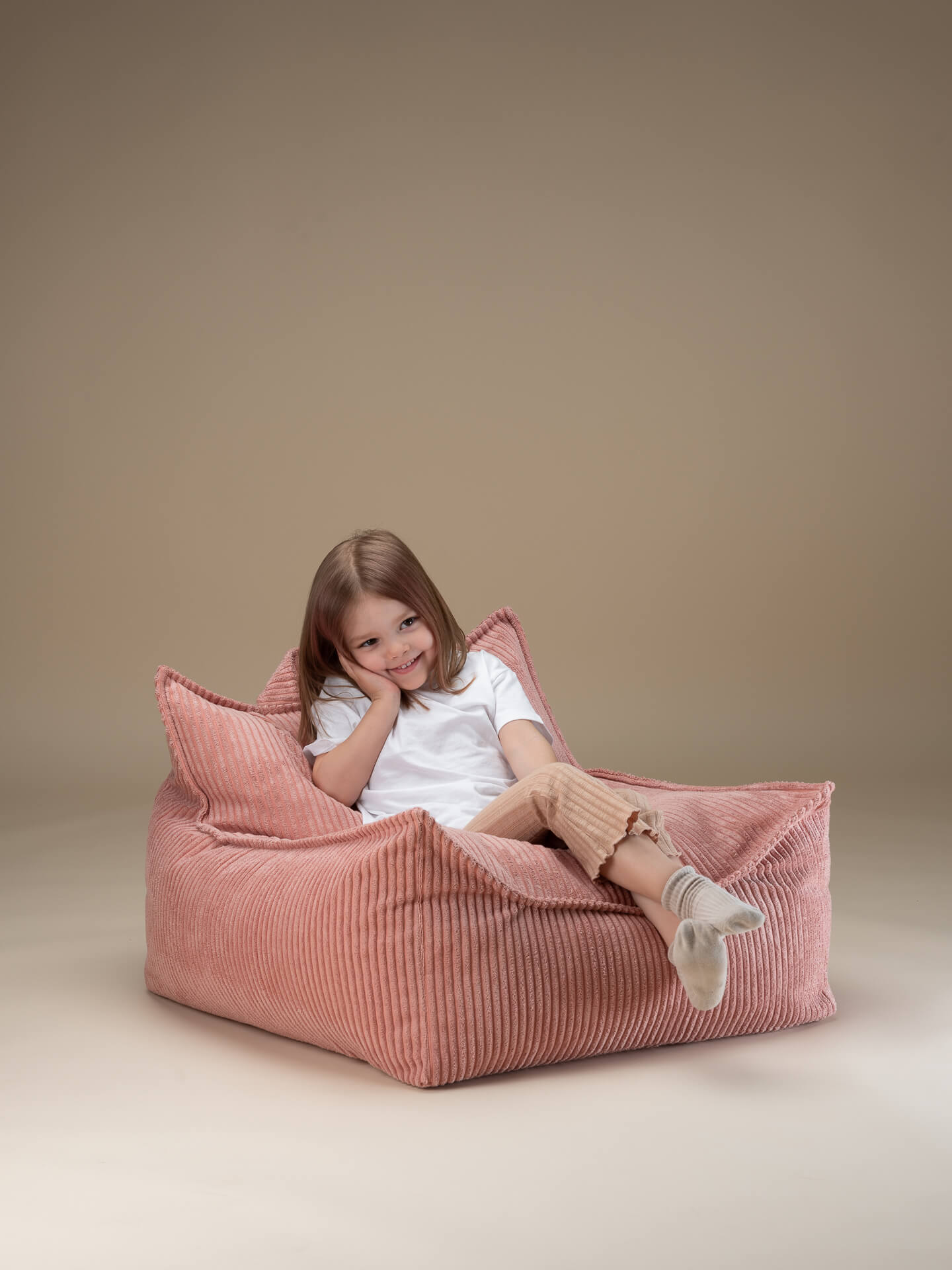 Wigiwama Sitzsack Stuhl - Pink Mousse Rib – Bild 5
