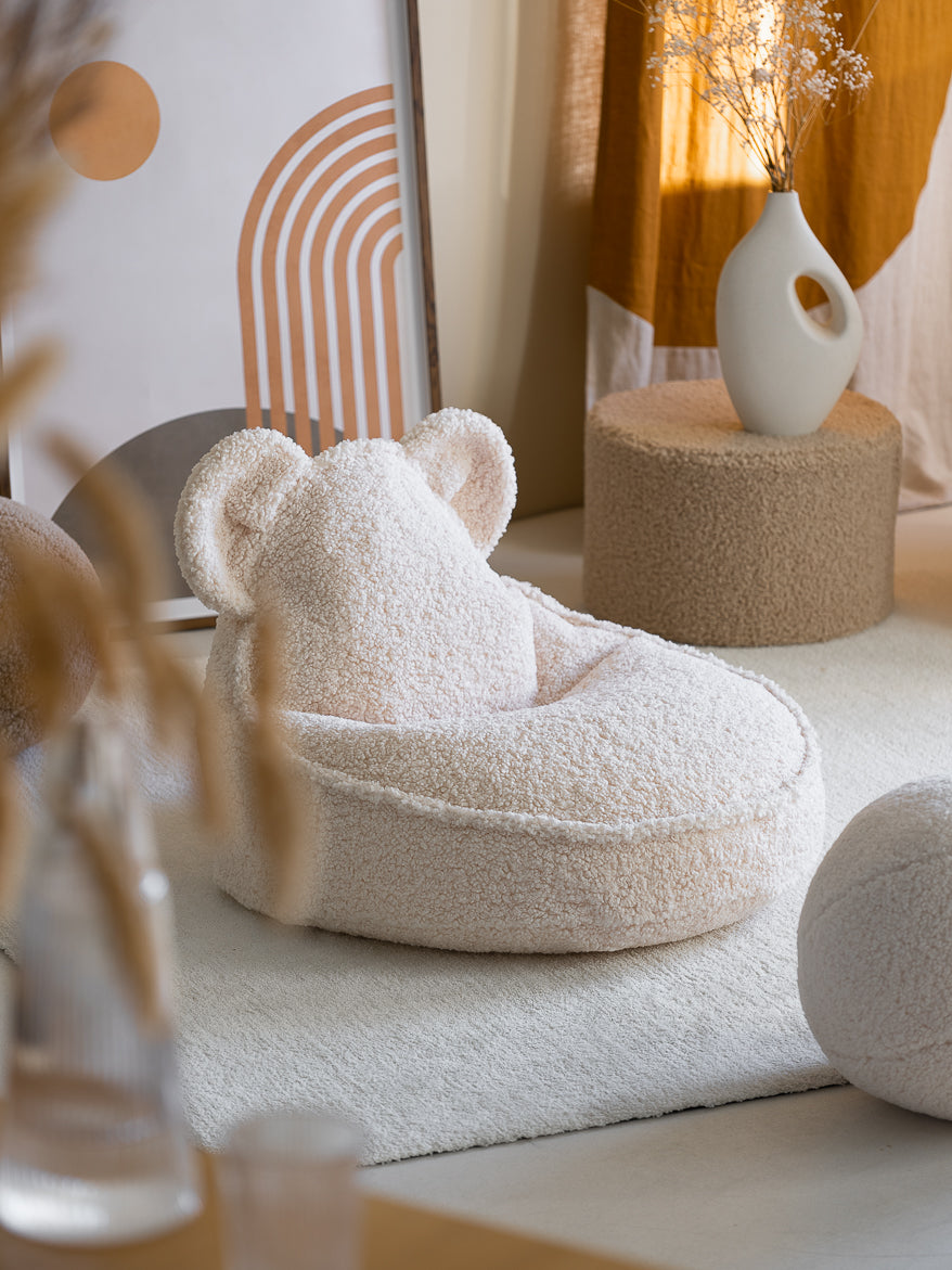 Wigiwama Sitzsack Bär - Cremeweißer Teddy – Bild 5