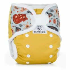 Bamboolik overbroekje saffron celestial animals velcro