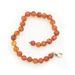 barnsteen armband cognac mat 19