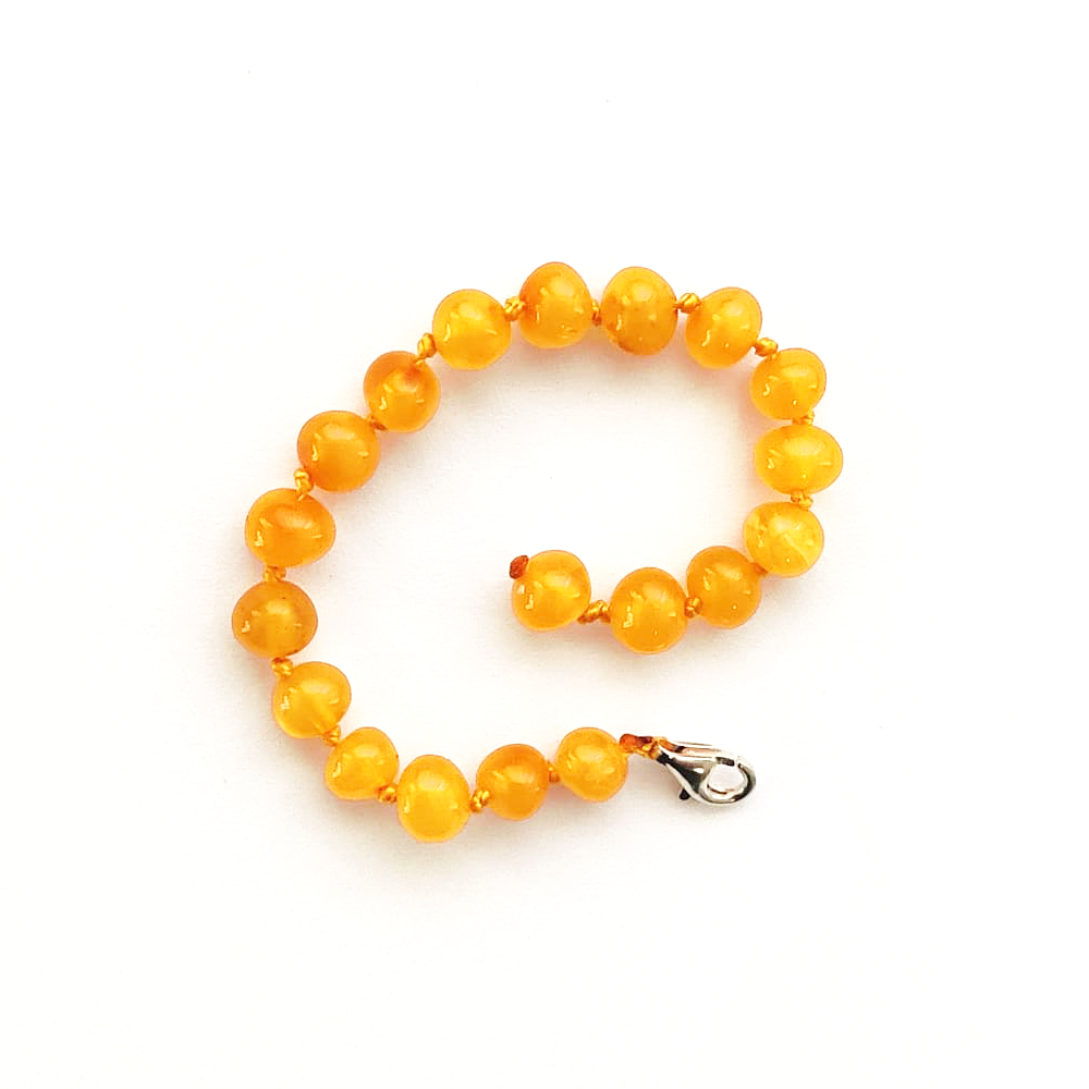 barnsteen armband honey troebel 14