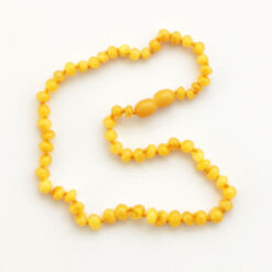 Baby Halskette Bernstein - Honig wolkig | 34 cm