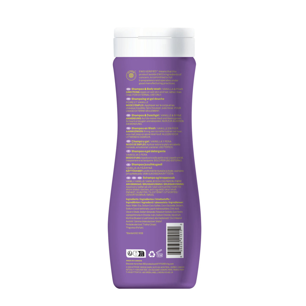 Attitude Little Leaves 2-in-1 Shampoo – Vanilla & Pear b