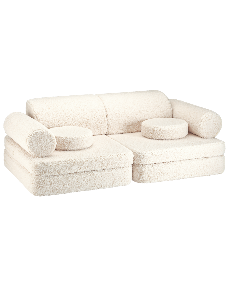 Wigiwama Settee Sofa - Cream White Teddy