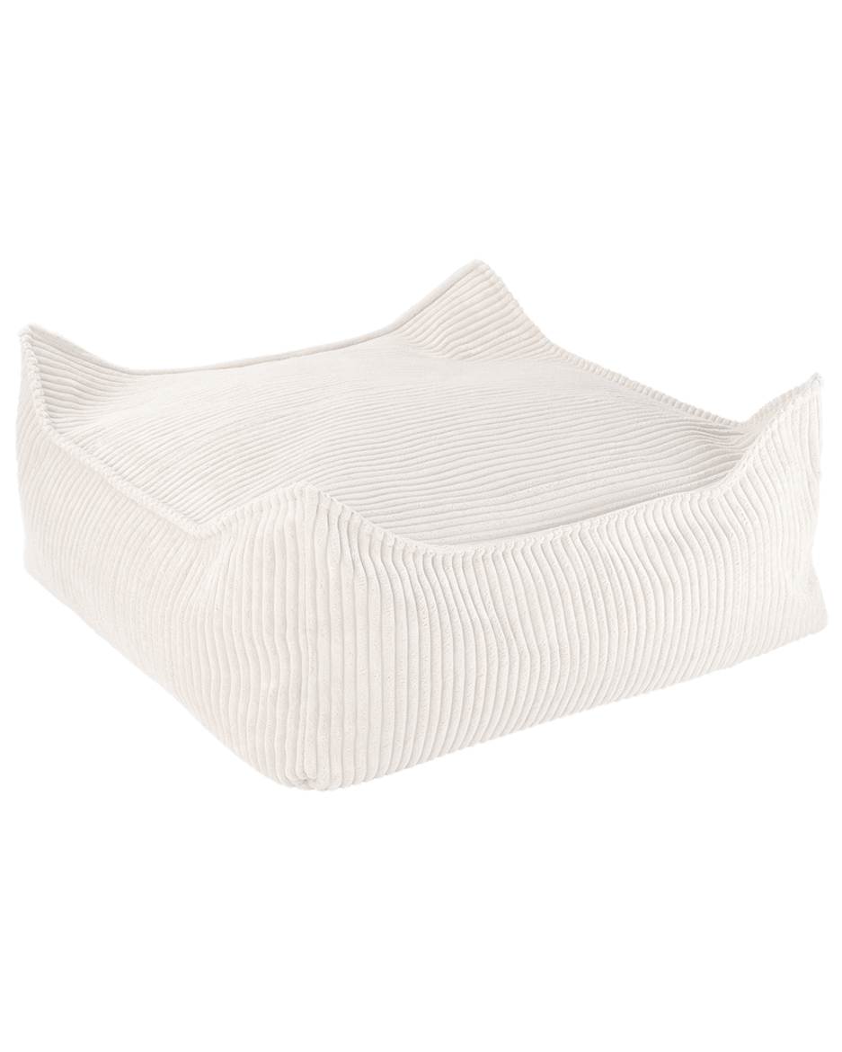 Wigiwama Poef Vierkant - Marshmallow Rib