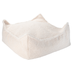 Wigiwama Poef Vierkant - Cream White Teddy