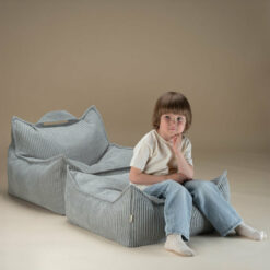 Wigiwama Zitzak Stoel - Peppermint Green Rib