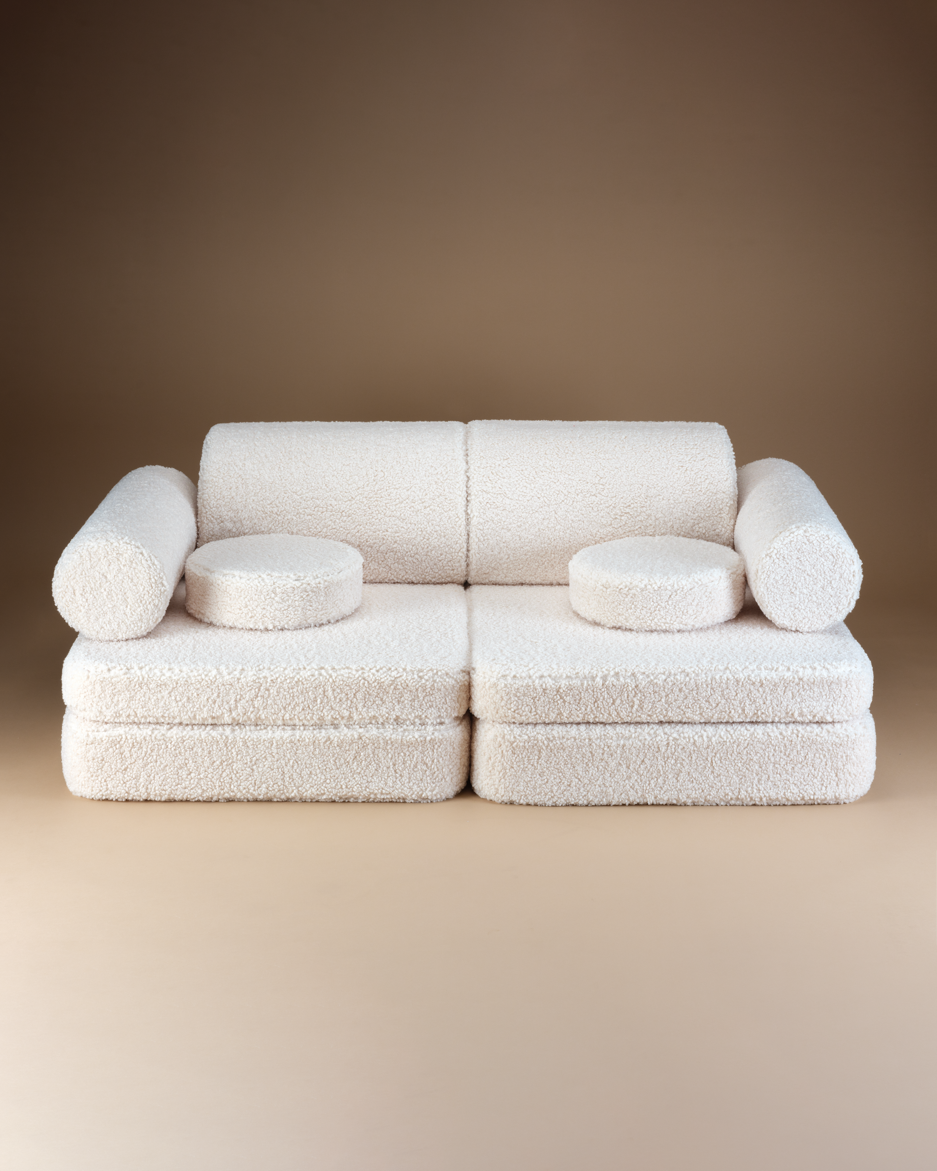 Wigiwama Settee Sofa - Creme Weiß Teddy – Bild 2