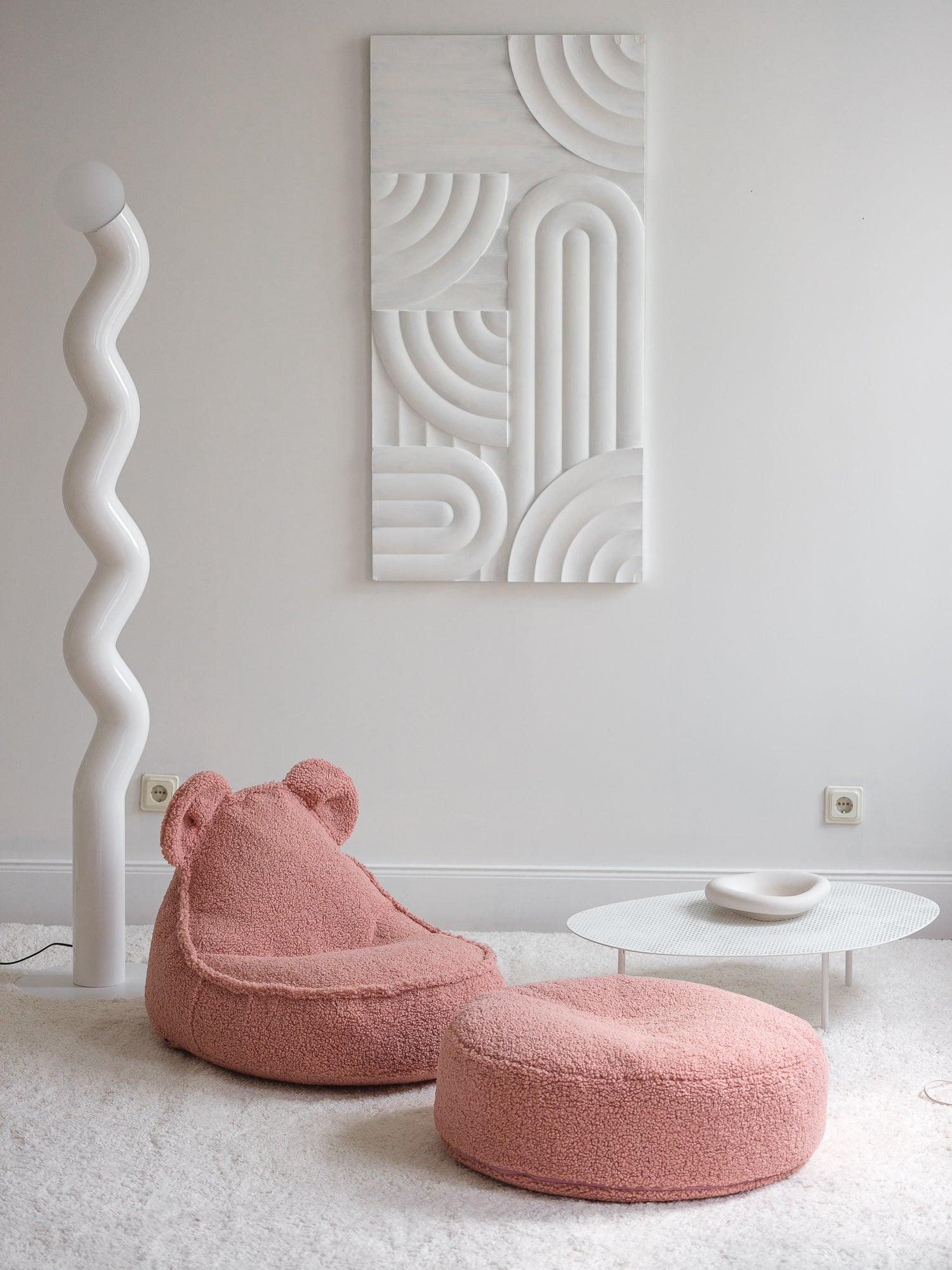 Wigiwama Pouf - Rosa Guave Teddy – Bild 3