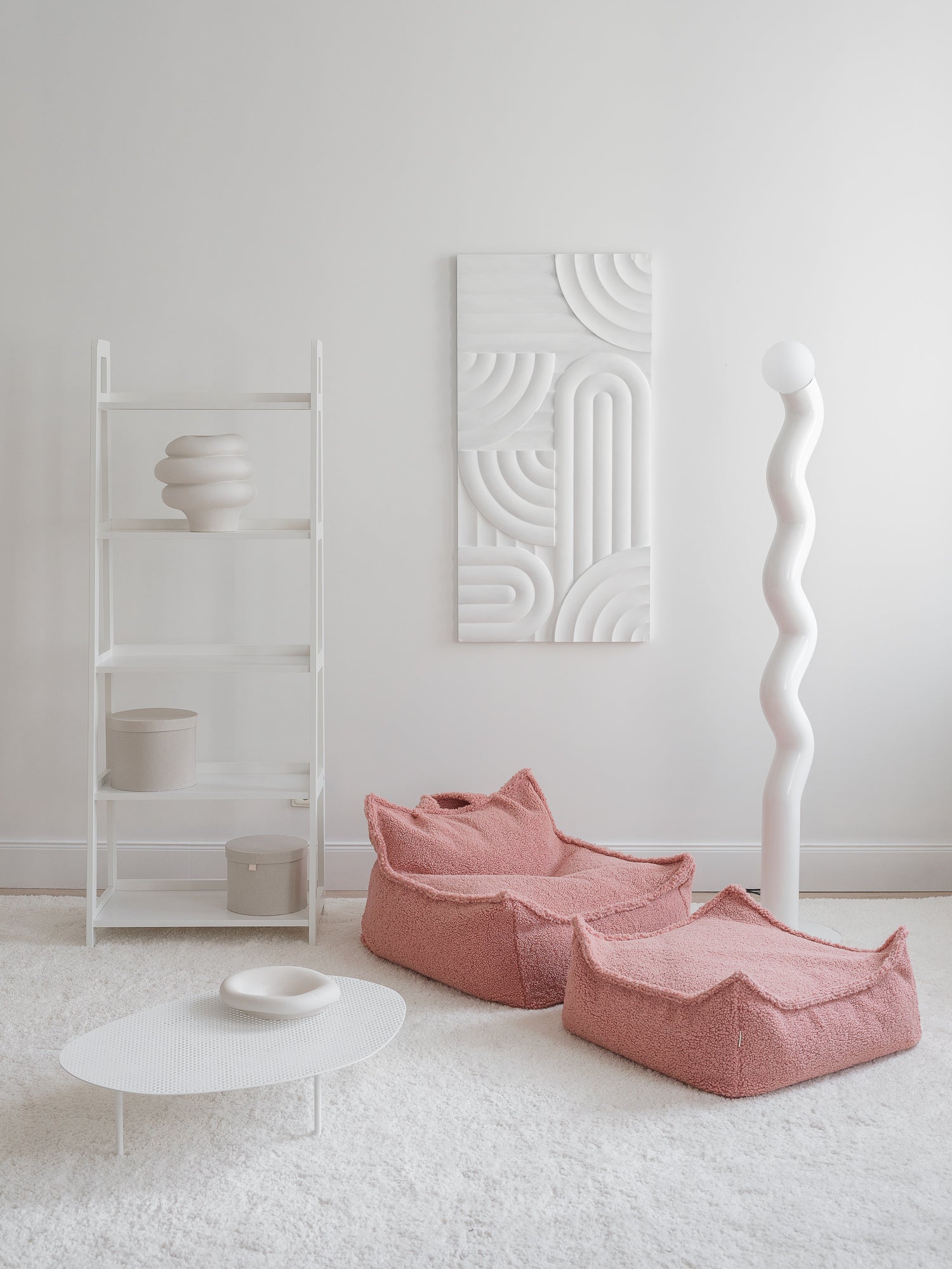 Wigiwama Pouf Square - Pink Guava Teddy – Bild 4
