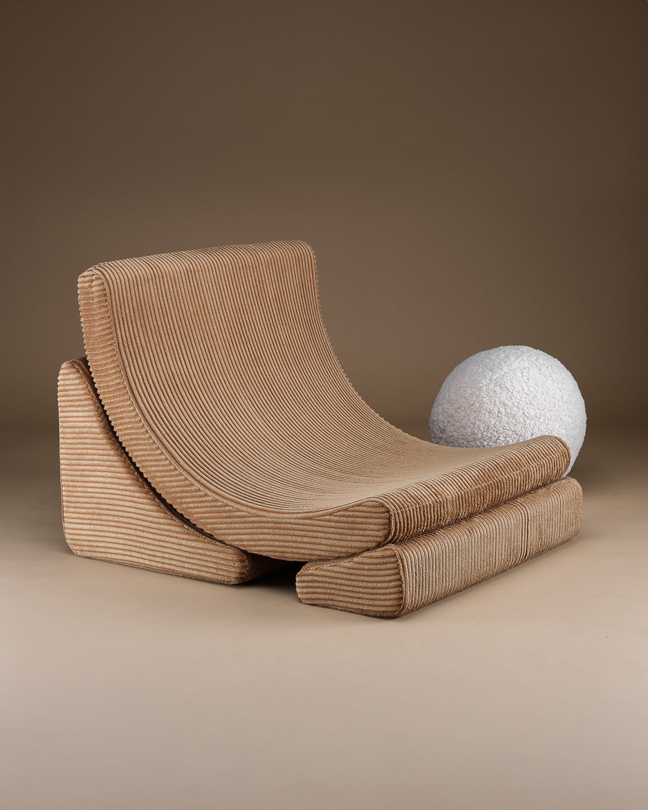 Wigiwama Moon Chair - Toffee Rib – Bild 3