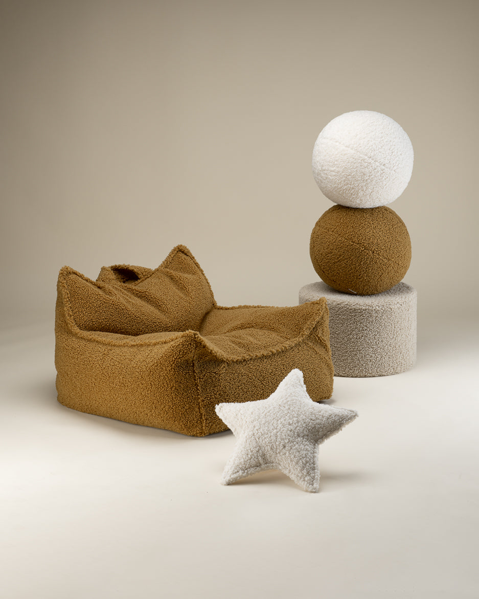 Wigiwama Pouf Rund - Biscuit Teddy – Bild 5