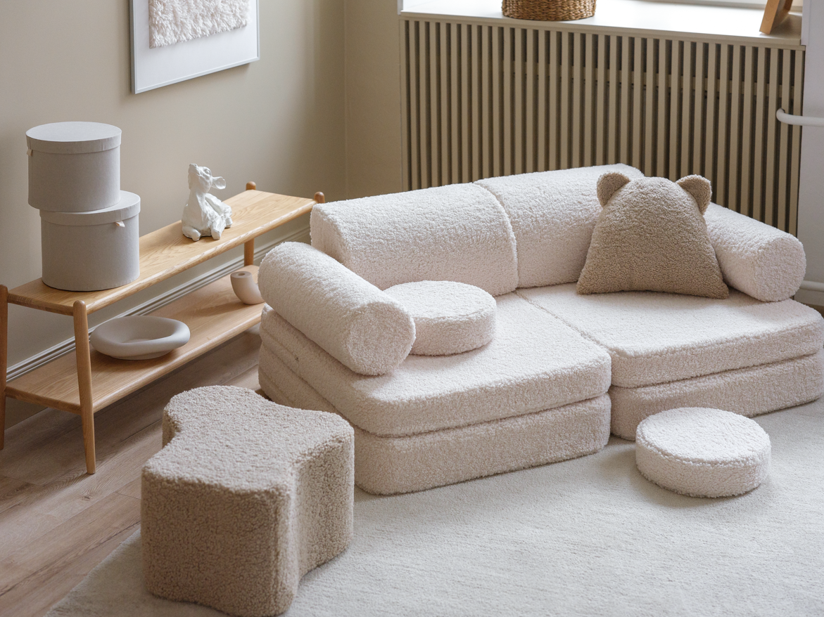 Wigiwama Settee Sofa - Creme Weiß Teddy – Bild 7