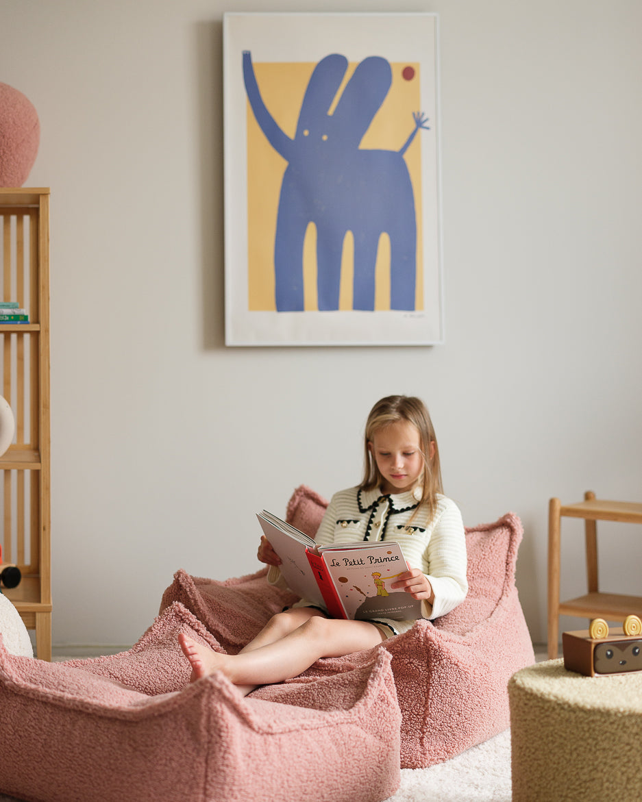 Wigiwama Sitzsack Stuhl - Pink Guava Teddy – Bild 7