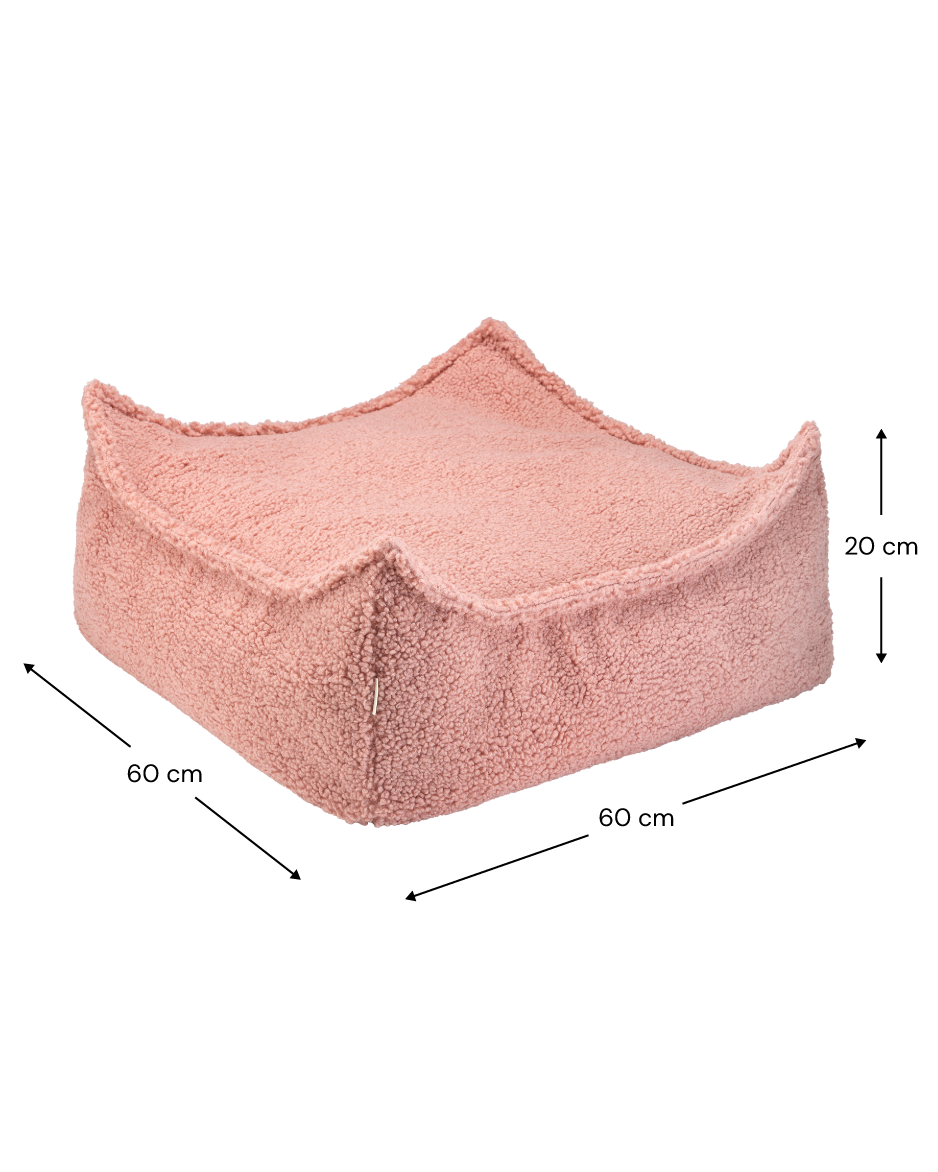 Wigiwama Pouf Square - Pink Guava Teddy – Bild 8