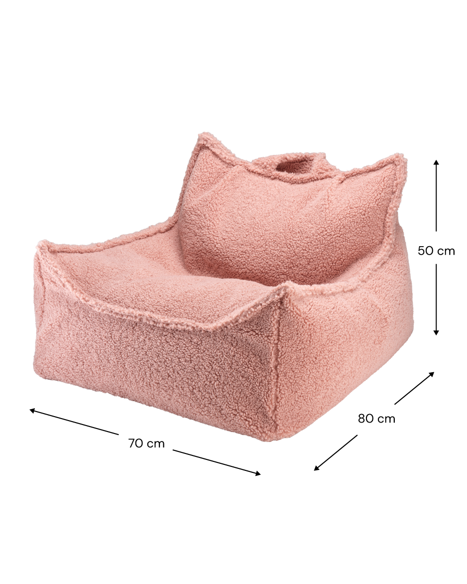 Wigiwama Sitzsack Stuhl - Pink Guava Teddy – Bild 10