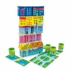 Ludattica bouwwerk van papieren blokken