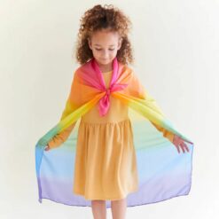 Sarah's Silks enchanted speelzijde regenboog cape