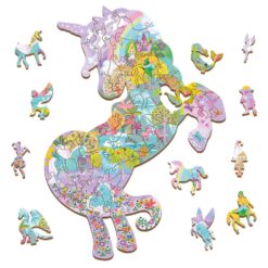 Ludattica woody puzzel unicorn gelegd