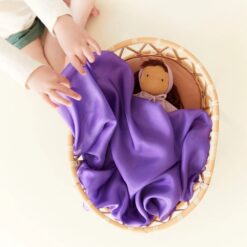 Sarah's Silks speelzijde paars met pop