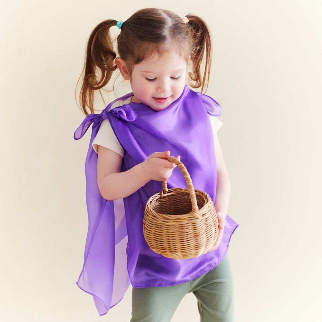 Sarah's Silks Classic mini speelzijde paars kleding