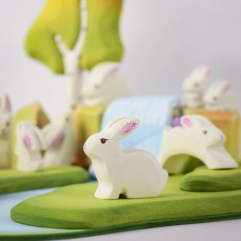 Bumbu Toys houten konijn wit