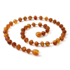 Ketting barnsteen cognac mat 45