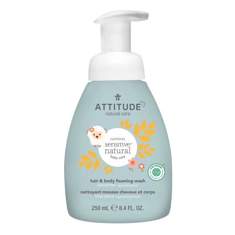 attitude sensitive hair and body foaming wash