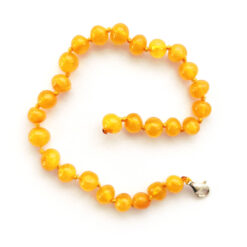 barnsteen armband honey troebel 19