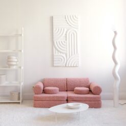 Alternative view of Wigiwama Settee Sofa - Pink Guava Teddy