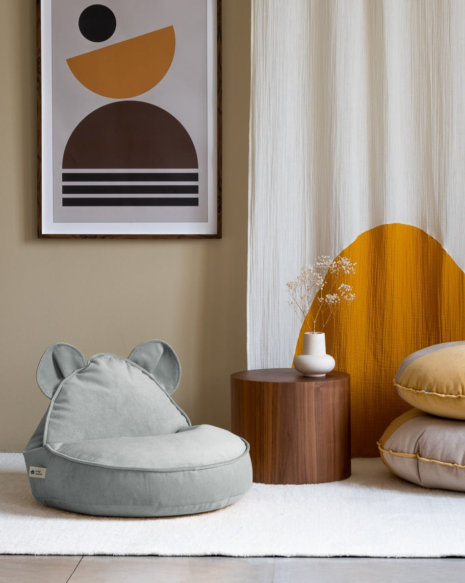 Wigiwama Sitzsack Bär - Misty Green Velvet – Bild 3